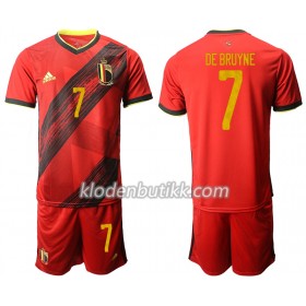 Belgia DE BRUYNE 7 Barn Hjemmedraktsett Euro 2020 Kortermet (+ Korte bukser)